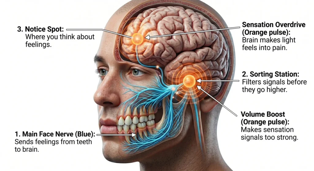 trigeminal nerve brain pathway occlusal dysesthesia
