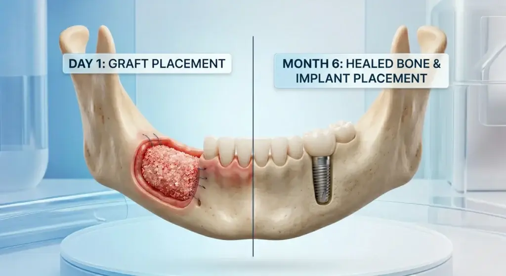 Dental Bone Graft Healing Stages: What to Expect from Day 1 to Month 6 2 dental-bone-graft-healing-timeline-dental-implant