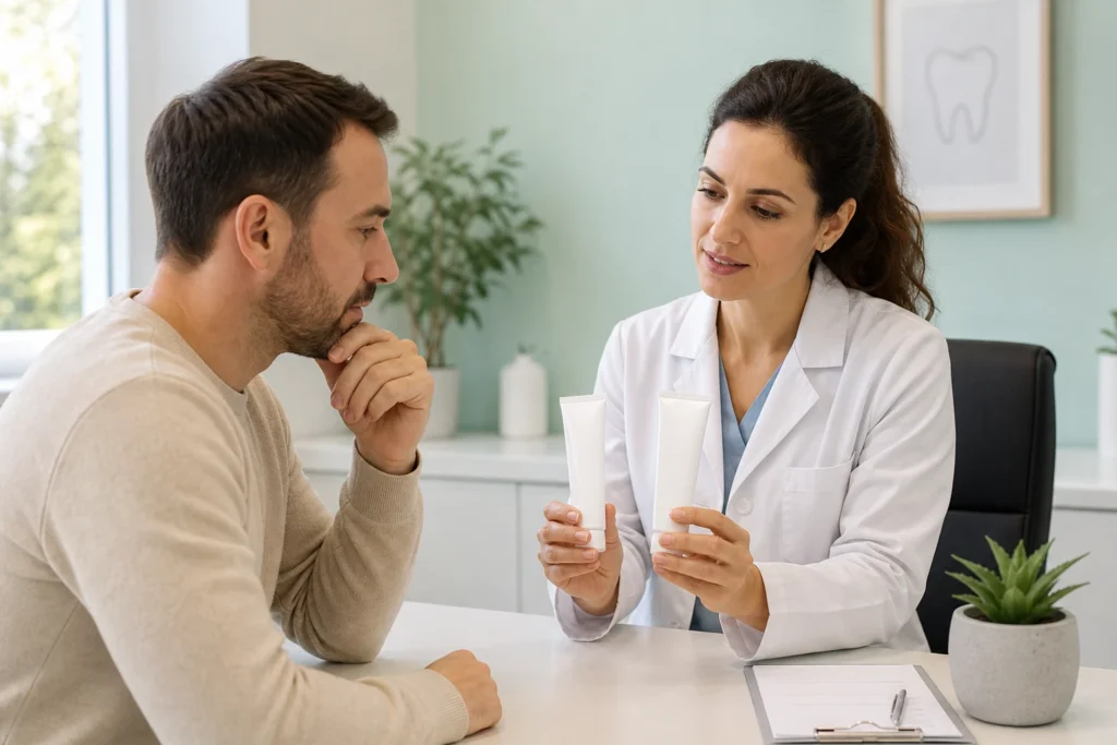 discussing nano-hydroxyapatite vs. Flouride toothpaste
