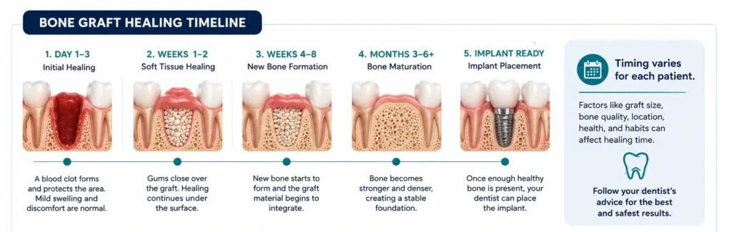 Dental bone graft healing timeline 