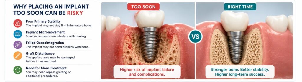 Why placing an implant too soon can be risky