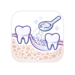 Dental bone graft healing guide icon