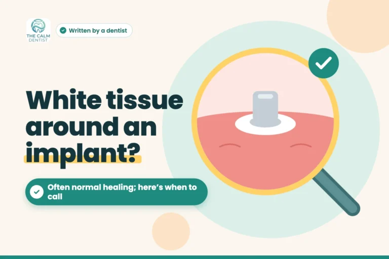 White Tissue Around Dental Implant